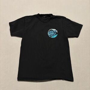 Santa Cruz T Shirts Size Small Black Skateboard Summer Casual Graphic
